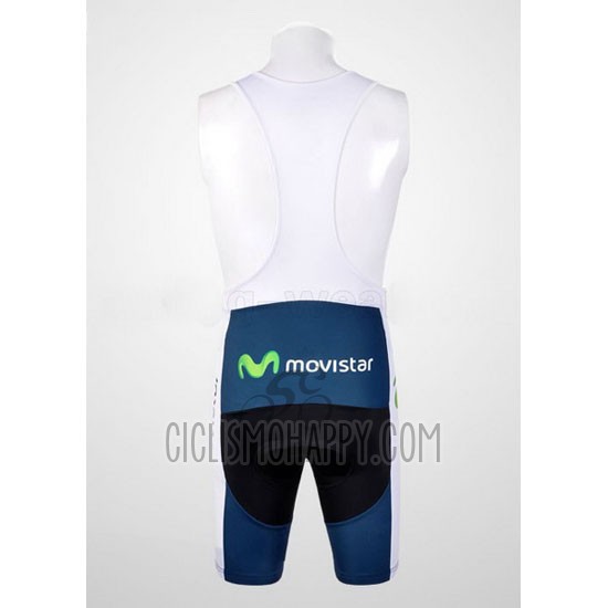 Movistar Cycling Jersey Bib Short 2012 Short Sleeve Blue